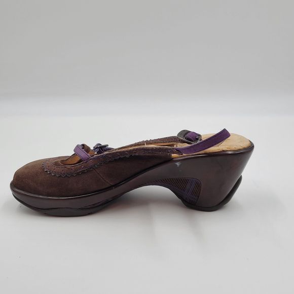 J-41 Adventure On Womens Brown Suede Med Heel Slingback Shoes Comfort Size 6.5 M - Picture 6 of 11